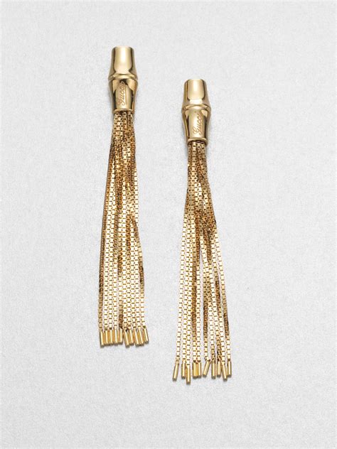 gucci icon gg tassel earrings|gucci bamboo jewelry.